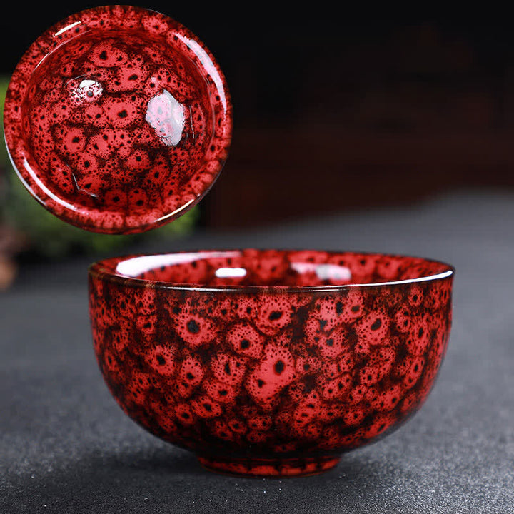 Tazas de té de cerámica coloridas con Buddha Stones para el hogar y la oficina
