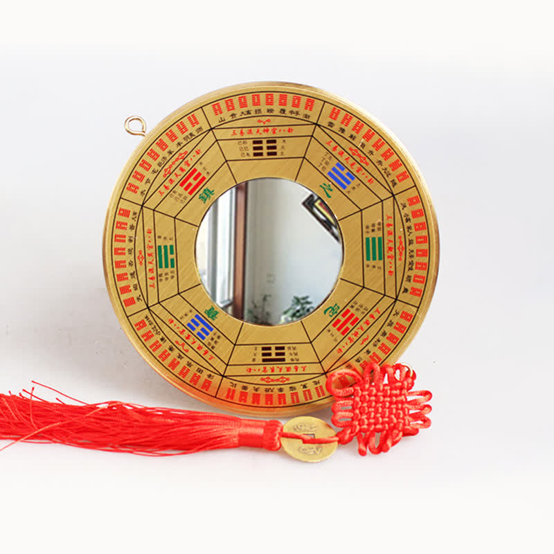 Mapa Feng Shui Bagua Moneda de cobre Equilibrio anudado chino Mapa de energía