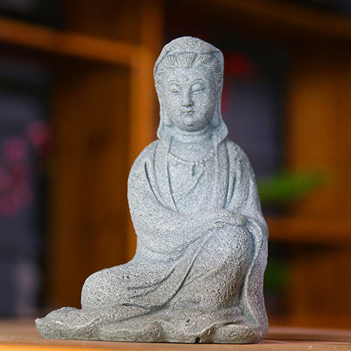 Buddha Stones Estatua de Avalokitesvara Bendición Decoración del hogar