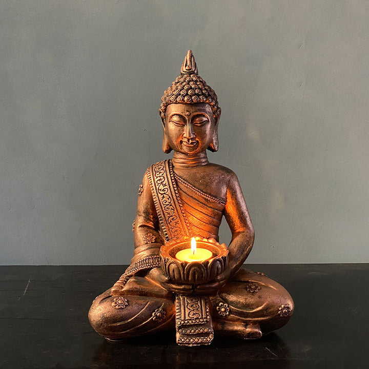 Candelabro de decoración de bendición de Buda tibetano con Buddha Stones