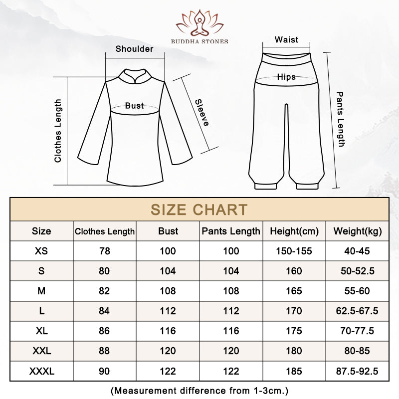 Conjunto de 3 piezas de ropa unisex para práctica de meditación, oración, tai chi, zen y qigong. - image 14