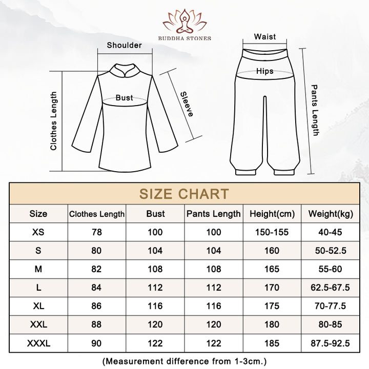 Conjunto de 3 piezas de ropa unisex para práctica de meditación, oración, tai chi, zen y qigong. - image 14