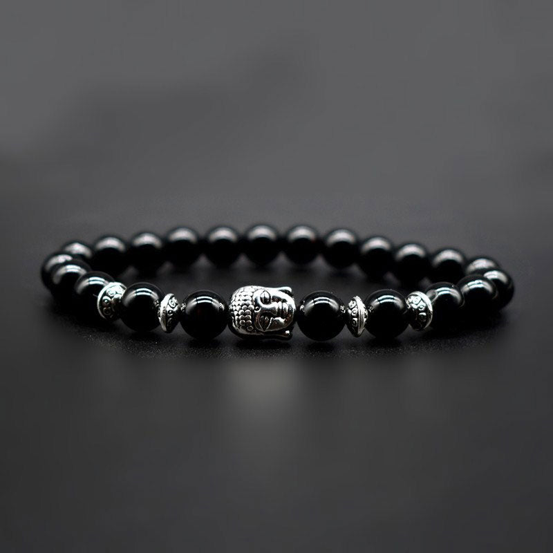 Pulsera curativa de amor con amatista y Buddha Stones