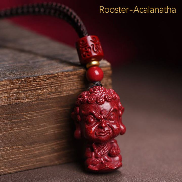Buddha Stones del zodiaco chino, Buda natal, amuleto de cinabrio Natural, colgante para mantener alejados los espíritus malignos