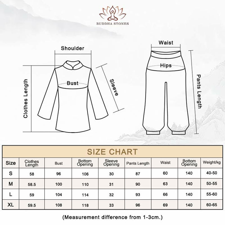 Conjunto de ropa de gasa para mujer, ropa de práctica de meditación espiritual Zen, Buddha Stones, oración Retro - image 19