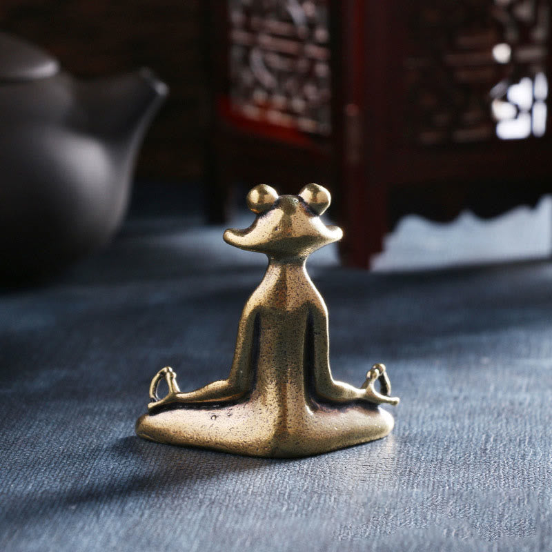 Buddha Stones, Mini Rana pequeña, Tortuga, pez Koi, Caracol, cangrejo, cobre, riqueza, decoración del hogar