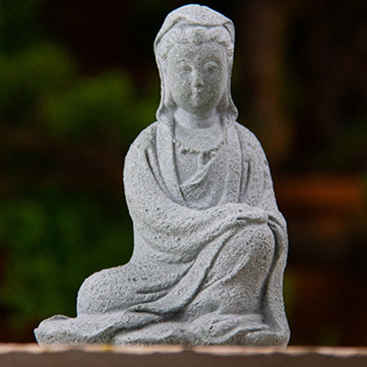 Buddha Stones Estatua de Avalokitesvara Bendición Decoración del hogar