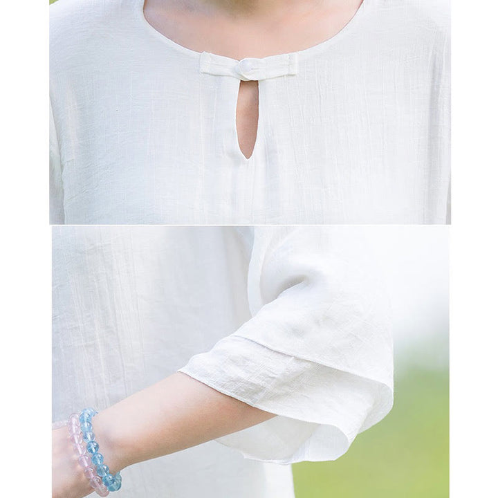 Conjunto de ropa de práctica matutina espiritual Zen para meditación y oración de Tai Chi, conjunto para mujer - image 3