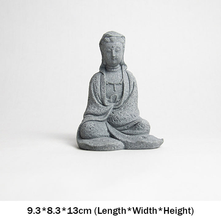Buddha Stones Estatua de Avalokitesvara Bendición Decoración del hogar