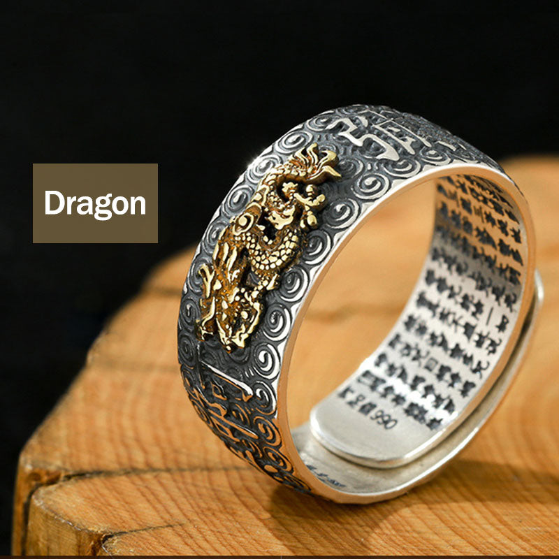 Anillo ajustable de la suerte de la riqueza de Buda Natal del zodiaco chino de Buddha Stones de Buda