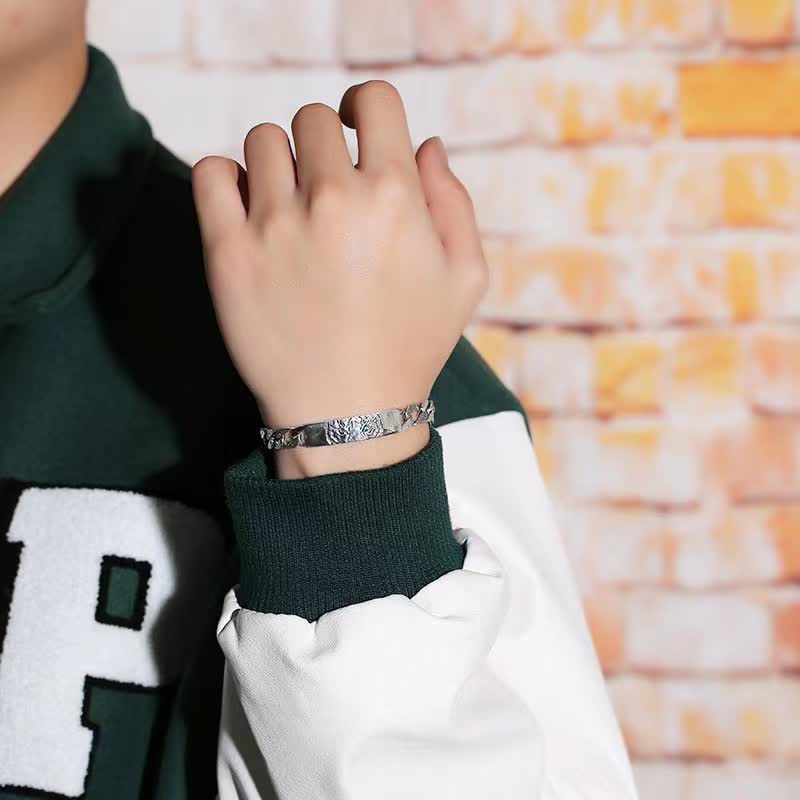 Pulsera de cadena de puño de suerte de cobre tigre