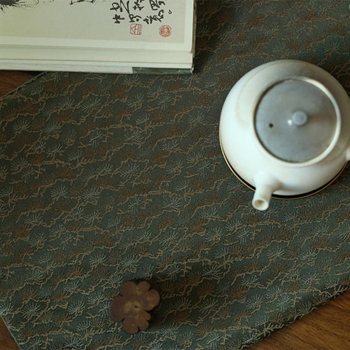 Posavasos para taza de té con diseño de brocado floral elegante