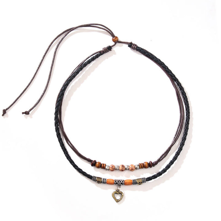 Pulsera con colgante y collar curativo con cuentas con diseño de corazón de amor de Buddha Stones