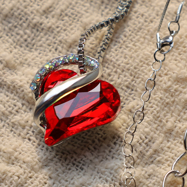 Colgante de collar de energía curativa con piedra natal de corazón de amor de Buddha Stones