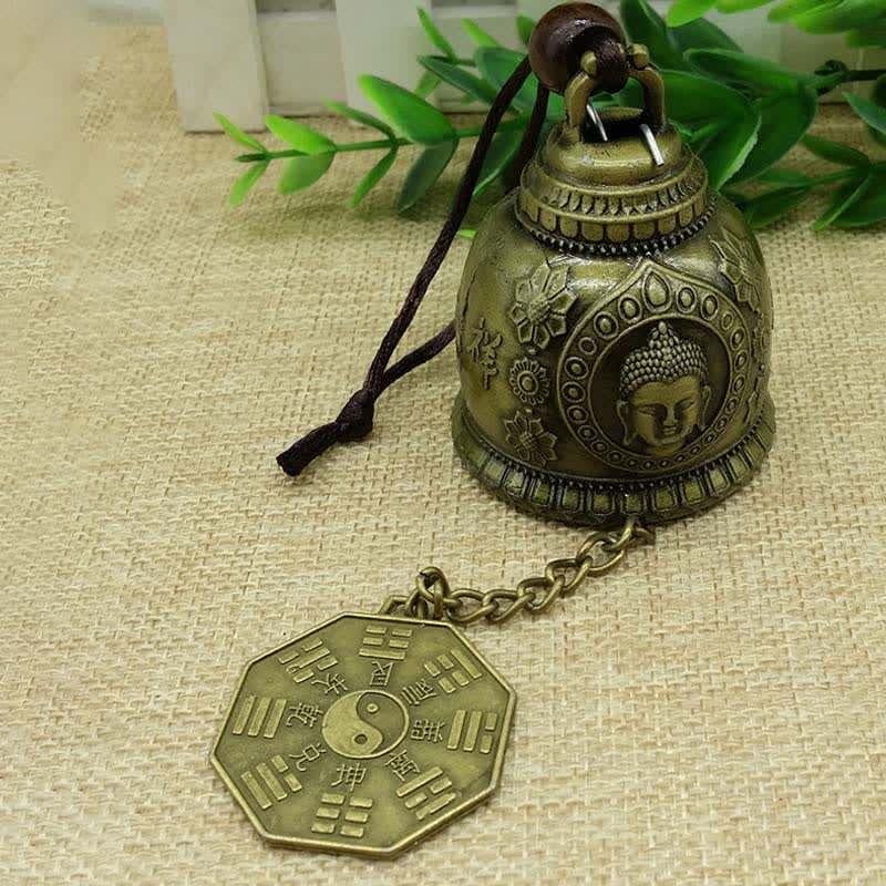 Feng Shui Buda Koi pez dragón elefante carillón de viento campana suerte decoración colgante de pared - Buda y Bagua - image 11