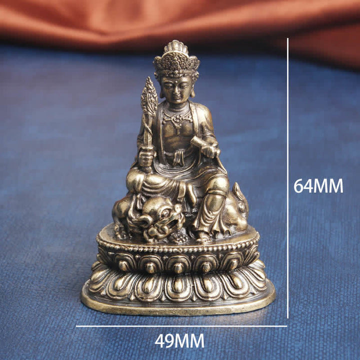 Decoración de estatua de cobre Manjusri Bodhisattva Serenity