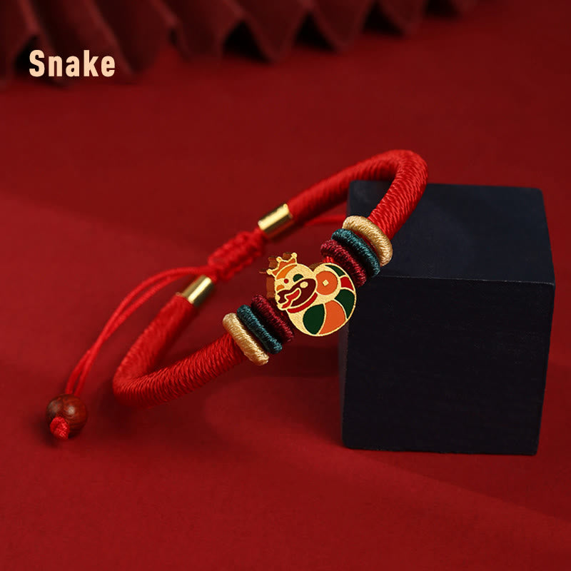 Pulsera roja trenzada de la suerte del zodíaco chino, hecha a mano, de Plata de Ley 925 con Buddha Stones , Año del Dragón
