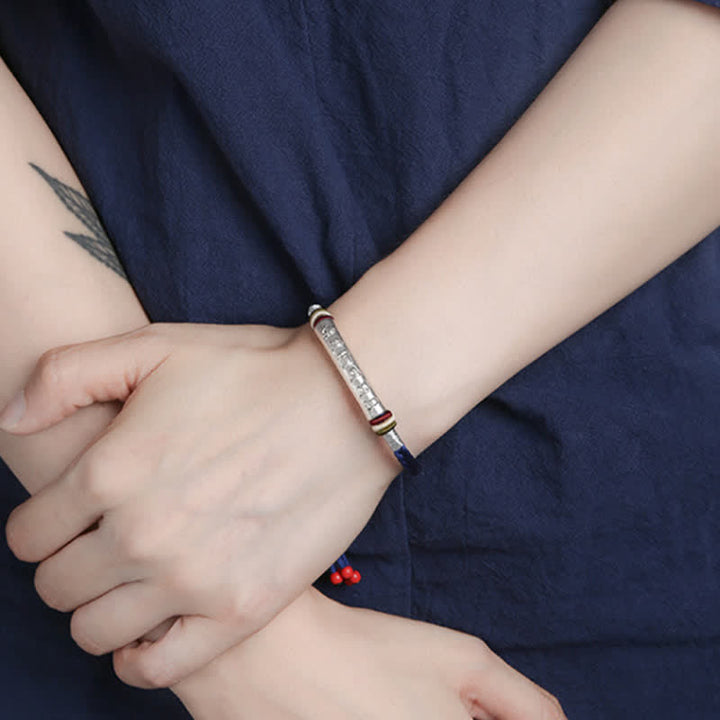 Pulsera de hilo de protección Om Mani Padme Hum de plata de ley 999 con Buddha Stones - image 16