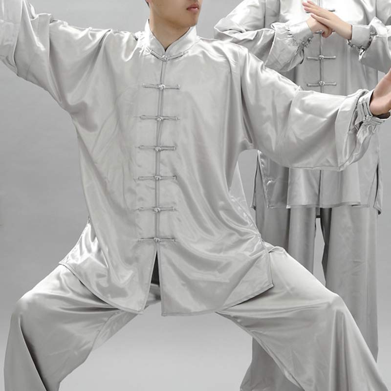 Conjunto de ropa unisex con patrón simple de Buddha Stones para meditación, oración, espiritualidad, tai chi, qigong y práctica - Gris claro - 3XL- APTO PARA US. UK/ AU/UE - 2XL - image 15