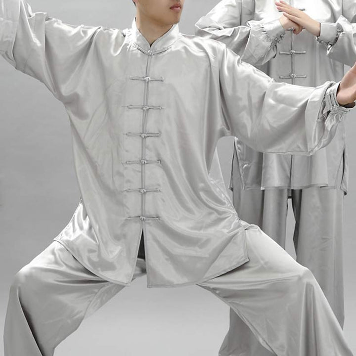 Conjunto de ropa unisex con patrón simple de Buddha Stones para meditación, oración, espiritualidad, tai chi, qigong y práctica - Gris claro - 3XL- APTO PARA US. UK/ AU/UE - 2XL - image 15