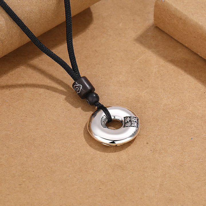Colgante de collar de riqueza de cobre con hebilla de paz PiXiu de Buddha Stones - image 3