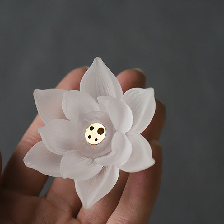 Quemador de incienso Mini Lotus Liuli Crystal Healing Meditation Stick