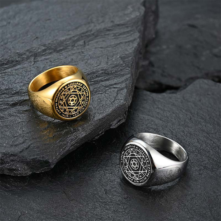 Buddha Stones 12 Constelaciones del Zodíaco Anillo de Protección Estrella de David