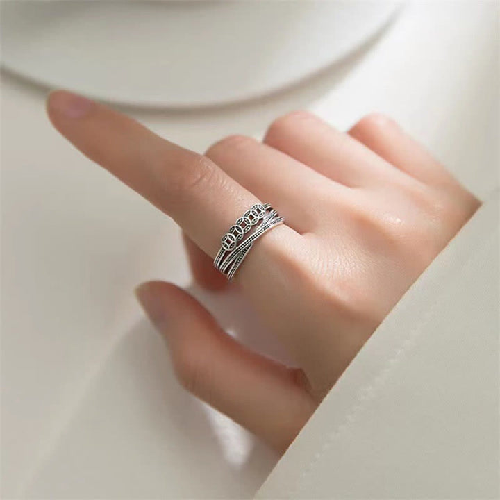 Anillo de la suerte de la riqueza de la moneda de cobre