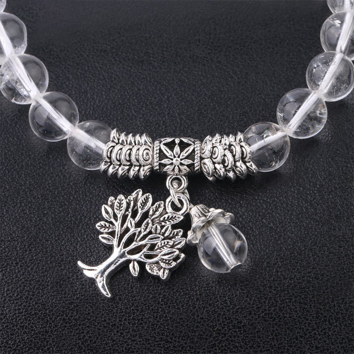 Pulsera elástica con amuleto de la suerte, árbol de la vida, Buddha Stones
