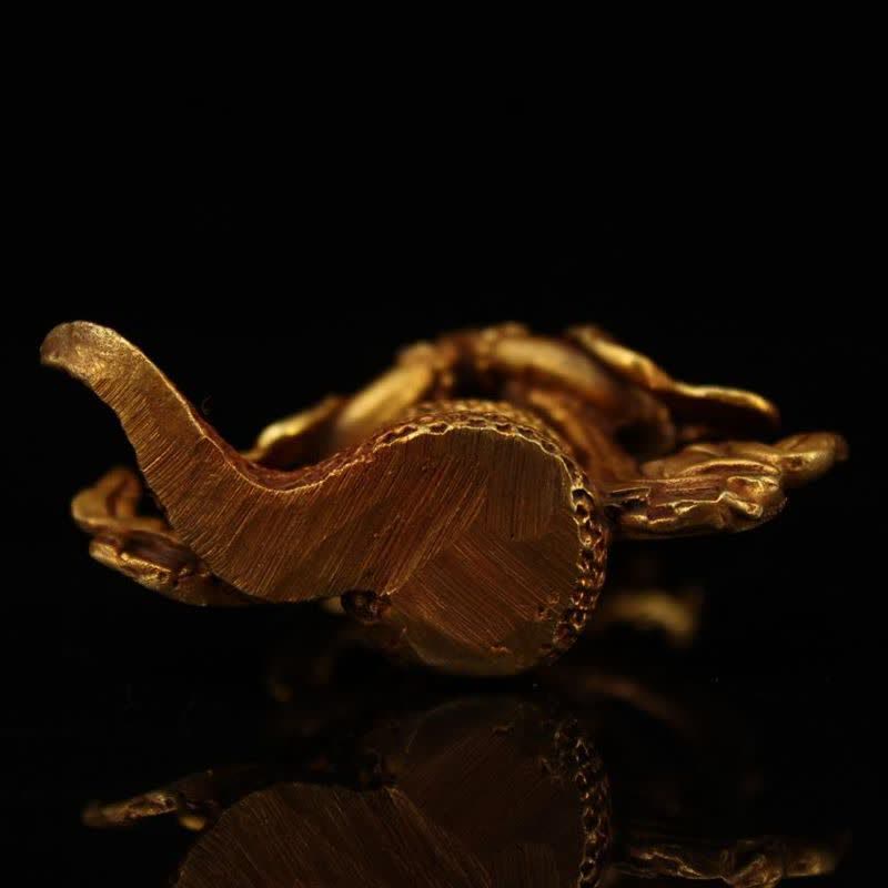 Decoración de estatua de cobre de protección de Bodhisattva Nagarjuna - image 10