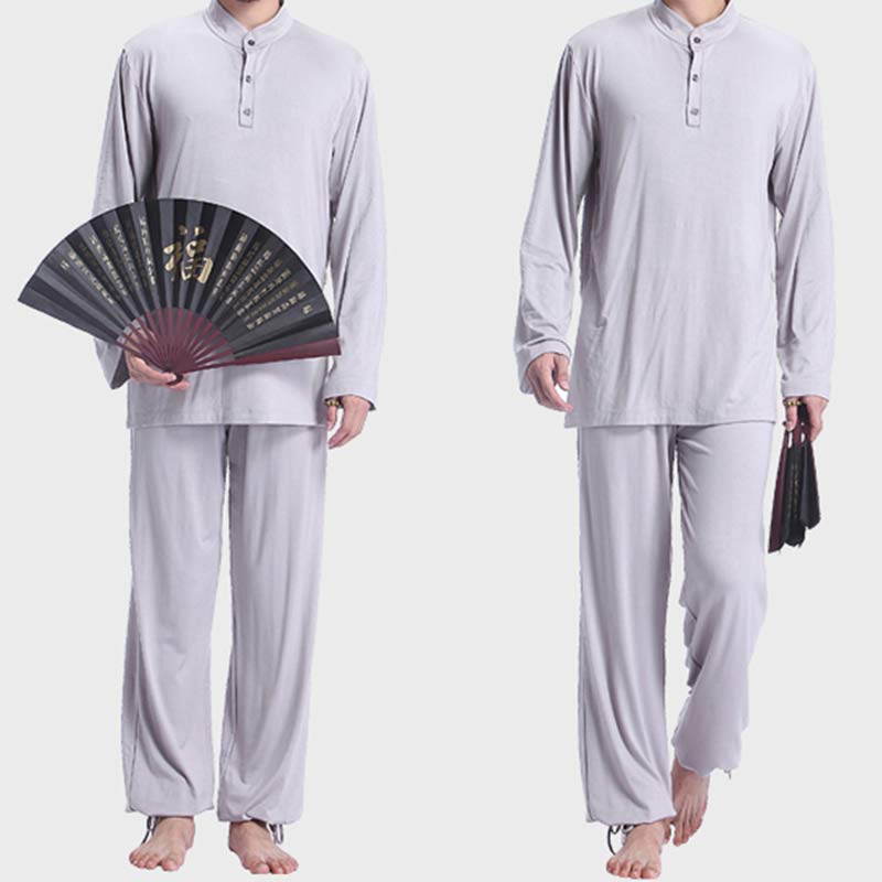 Conjunto de ropa para hombre para práctica de yoga, meditación, oración, tai chi, zen y espiritualidad con Buddha Stones - image 1