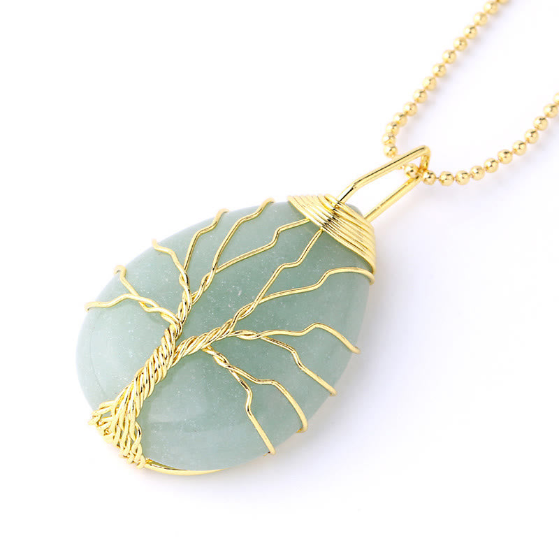 Collar con colgante de energía curativa, árbol de la vida, cristal de cuarzo Natural, Buddha Stones - image 31
