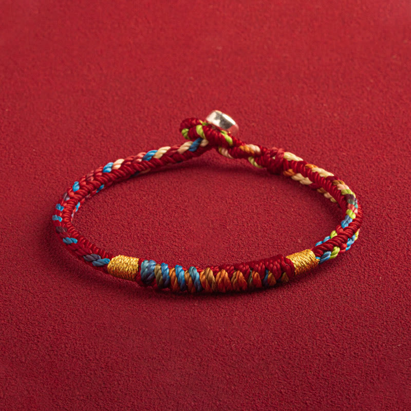 Pulsera multicolor con Buddha Stones "Que estés seguro y afortunado en el próximo año" - image 1
