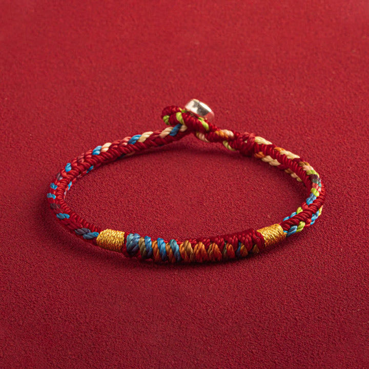 Pulsera multicolor con Buddha Stones "Que estés seguro y afortunado en el próximo año" - image 1