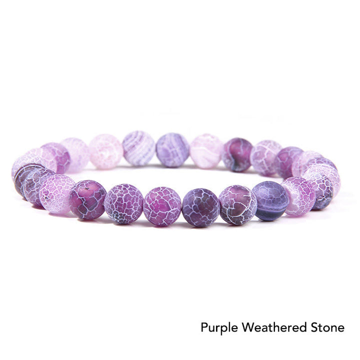 Pulsera con cuentas de equilibrio de cristal de piedra de ágata natural