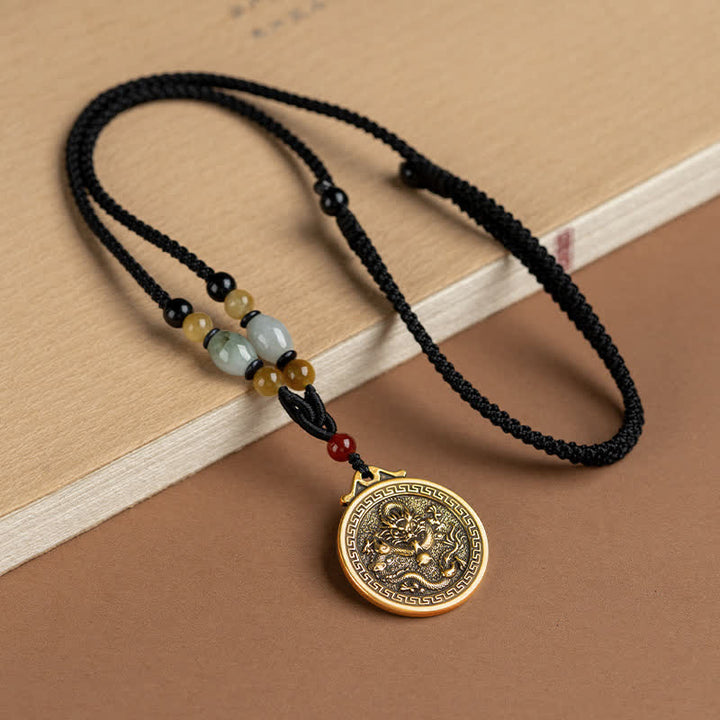 12 colgante del collar de la fortuna de la riqueza del zodiaco chino - Dragón - image 17