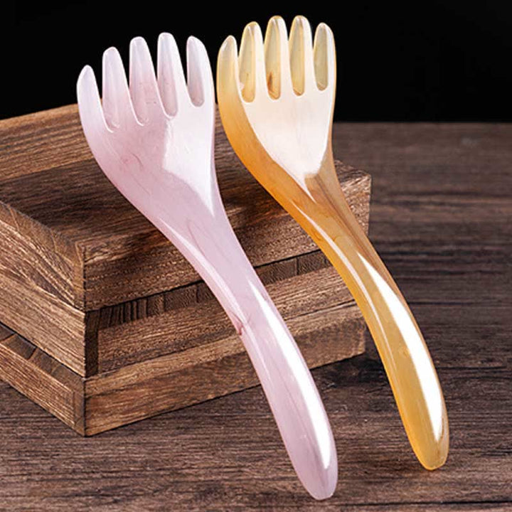 Juego de herramientas de peine de masaje Gua Sha de resina