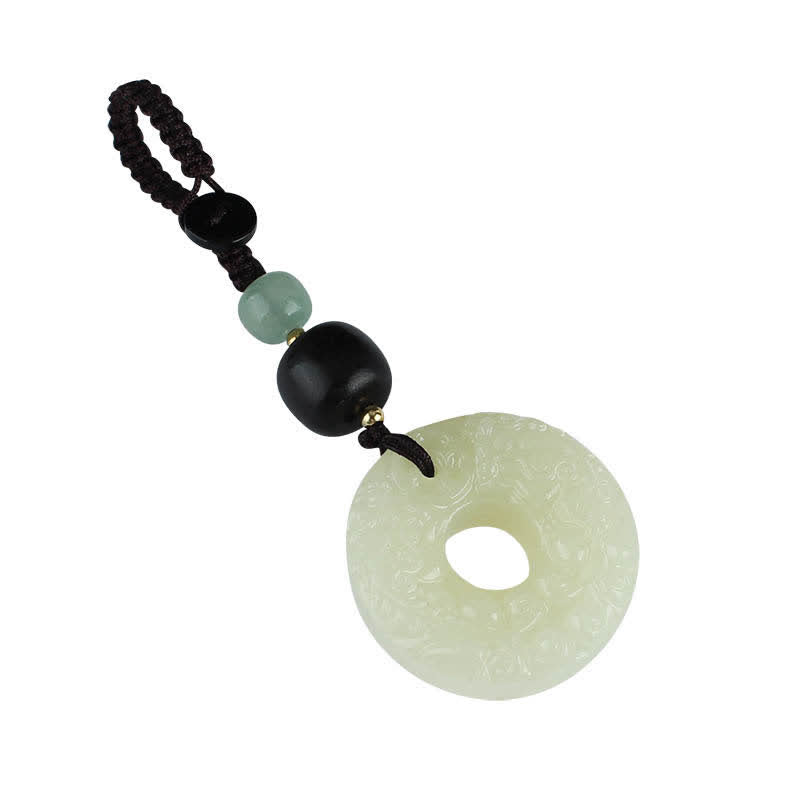 Llavero con hebilla de paz de Jade PiXiu, Buddha Stones , abundancia y riqueza