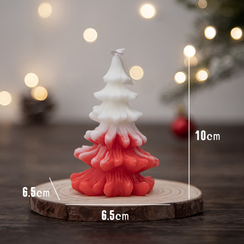 Regalo de vela de cera de soja perfumado árbol de Navidad para amigos de la familia