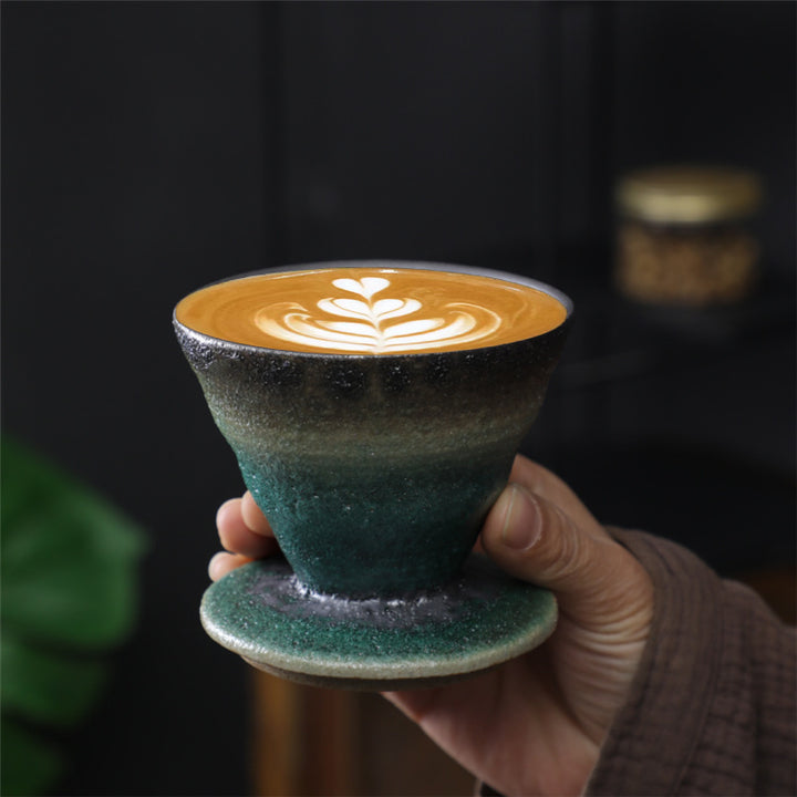 Taza de café de cerámica con diseño Vintage de Buddha Stones , taza de café expreso y té, 150ml