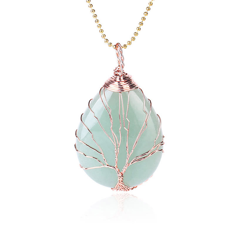 Collar con colgante de energía curativa, árbol de la vida, cristal de cuarzo Natural, Buddha Stones - image 7