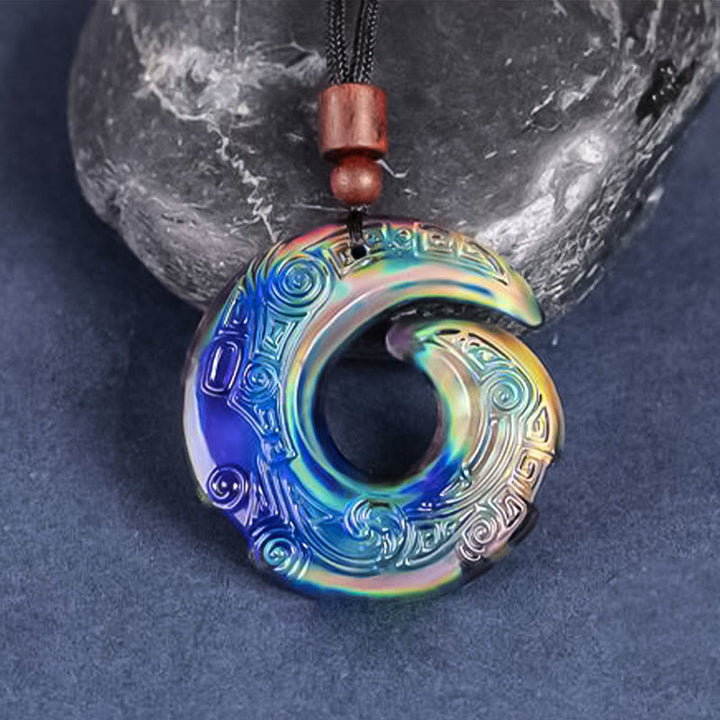 La suerte que cambia de color mejora el patrón de diseño Colgante de collar de cristal Liuli
