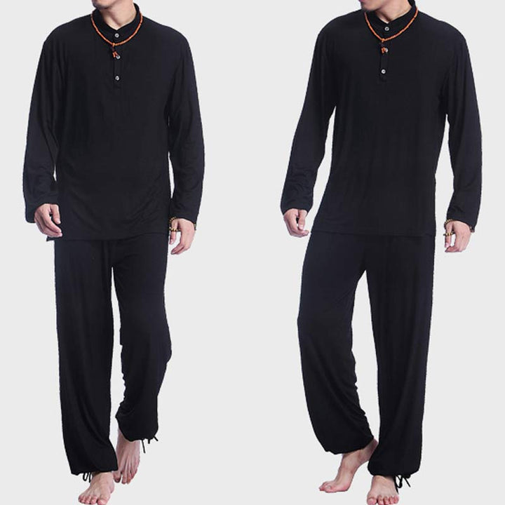 Conjunto de ropa para hombre para práctica de yoga, meditación, oración, tai chi, zen y espiritualidad con Buddha Stones - image 18