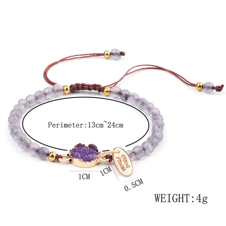 Pulsera curativa de la suerte con dije de cristal natural de Buddha Stones