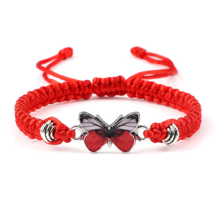 Pulsera con dije de hilo de amor y libertad de mariposa con Buddha Stones