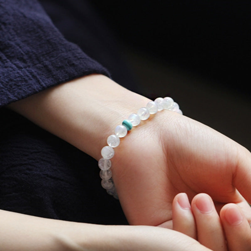 Pulsera Positiva Curativa Calma de Piedra Lunar
