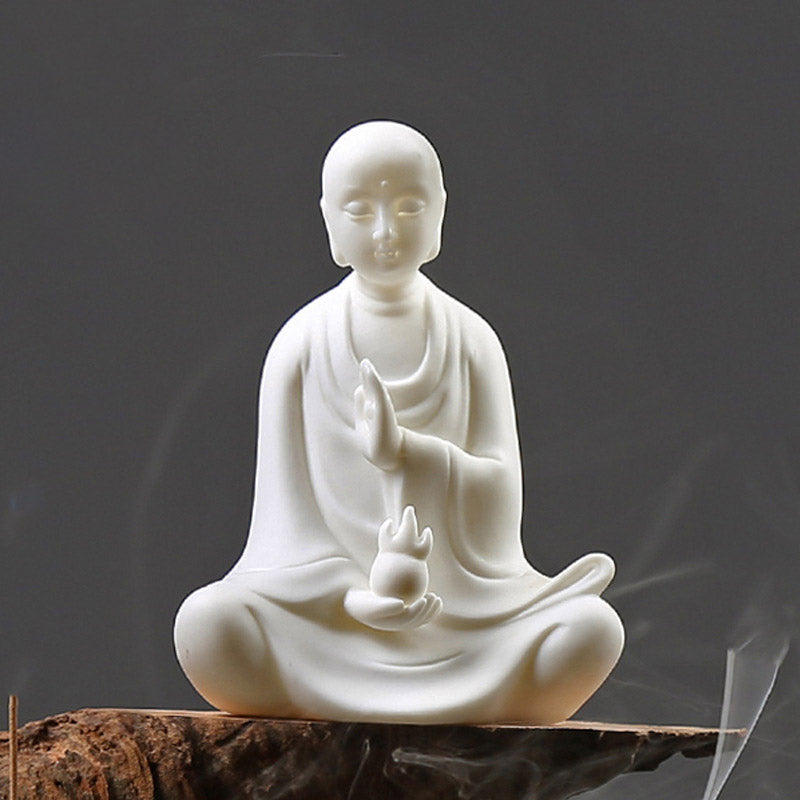 Buda Avalokitesvara Ksitigarbha Bodhisattva Bendición Decoración LED de cerámica