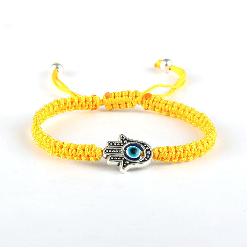 Pulsera hecha a mano con Buddha Stones, símbolo de Hamsa, protección de la suerte