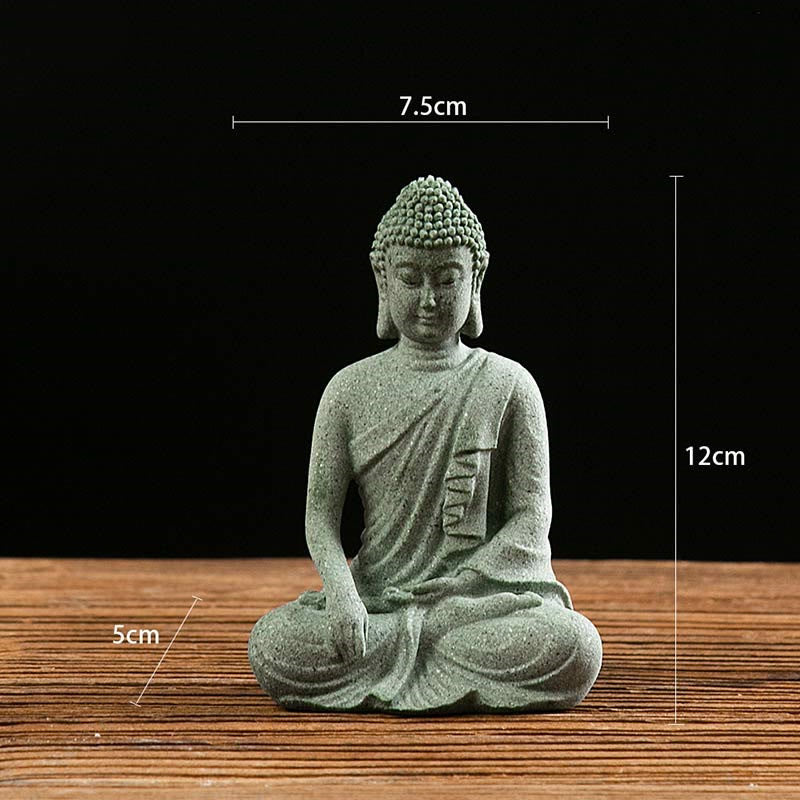 Estatua tibetana de meditación, contemplación, Buda, serenidad, compasión, decoración - Pensando 7,5*5*12cm - image 4