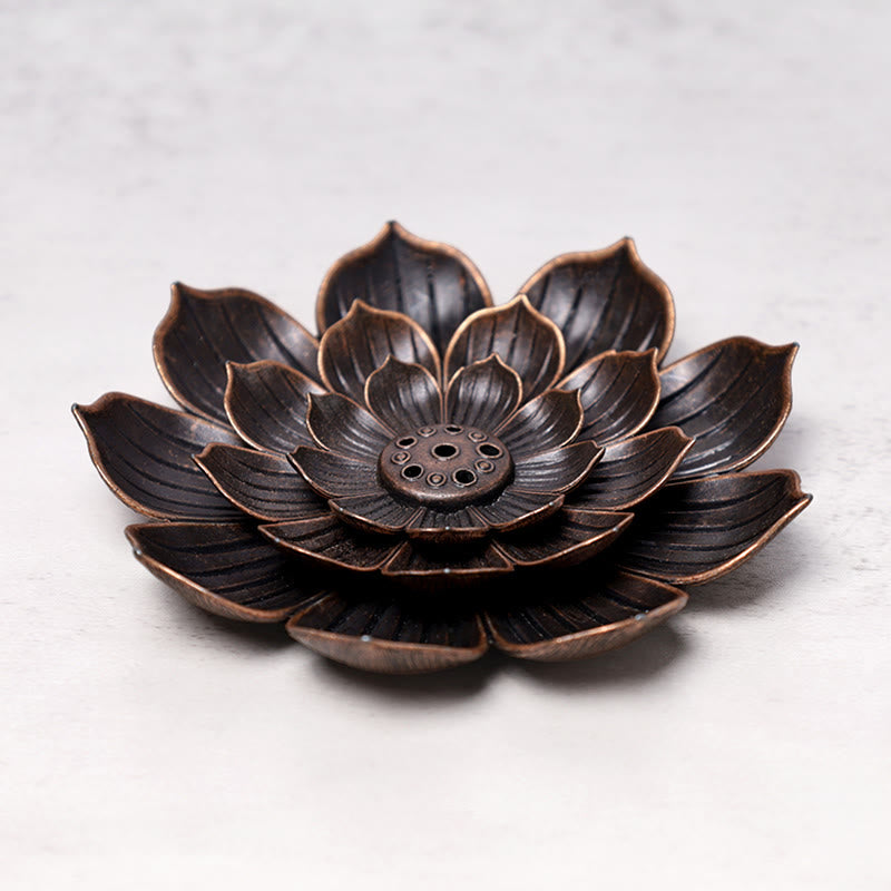 Quemador de incienso de loto creativo de seis agujeros de Buddha Stones